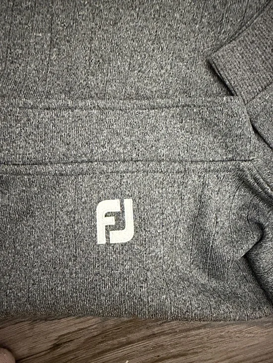 FootJoy Men's Gray Heather Quarter-Zip Pullover Coastal Carolina Challengers - Picture 4 of 4